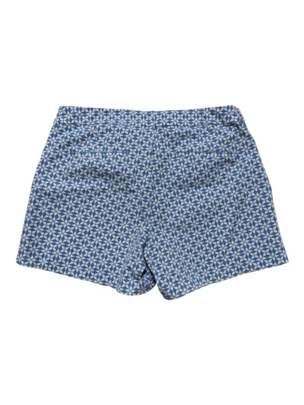 Old Navy High Rise Pixie Shorts Women’s 14 Blue White Print Stretch - Picture 2 of 5
